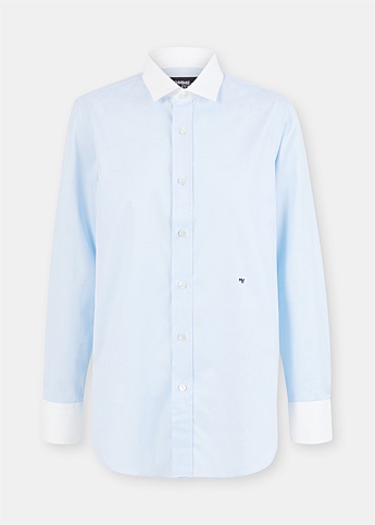 Blue Contrast Long Sleeve Shirt