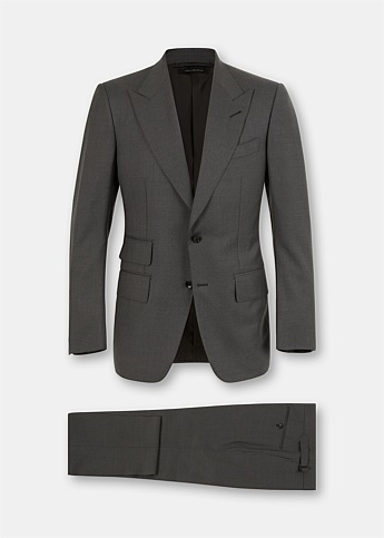 Charcoal Wool Tailored Windsor Suit
