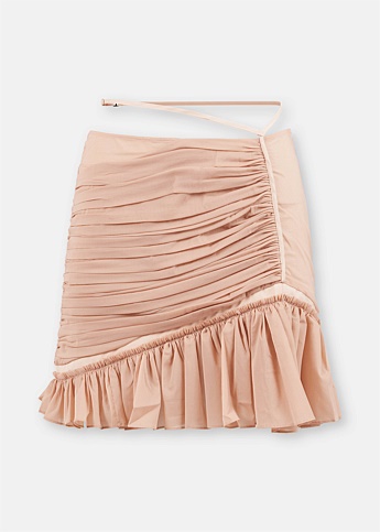 Sable Asymmetric Frill Mini Skirt