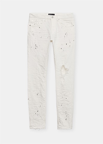 White Paint Blowout Denim P001 Jeans