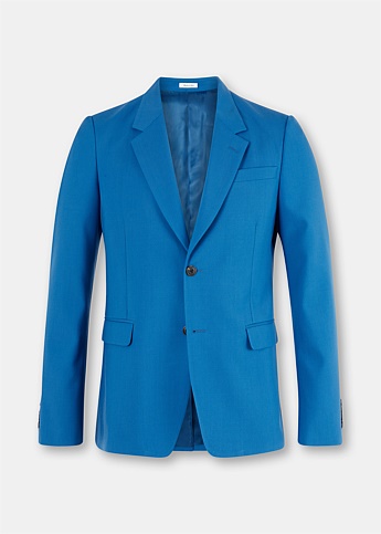 Blue Tailored Single Breasted Jacket