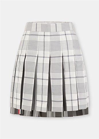 Medium Grey Dropped Back Pleated Skirt