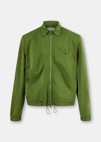 Green Technical Zip Up Jacket