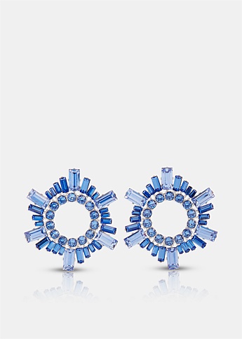Sapphire Large Crystal Begum Earrings