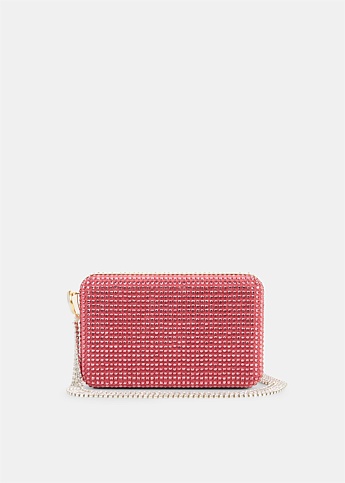 Pink Lelia Clutch Crystal Bag