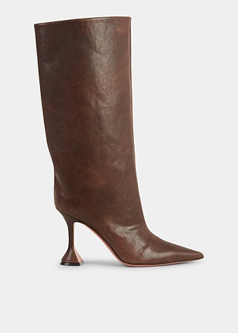 Brown Fiona Nappa Leather Boots