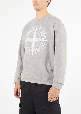 Grey Melange Compass Sweatshirt