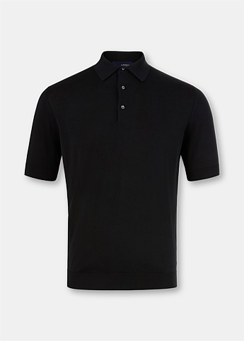 Black Short Sleeve Polo Shirt