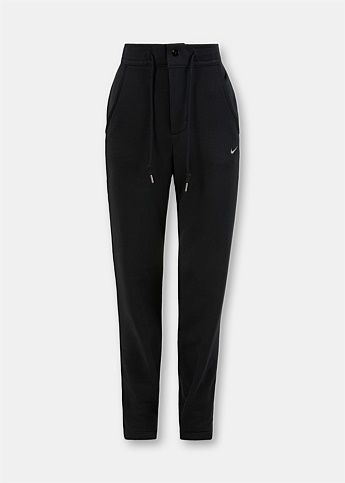 Black High-Waisted French Terry Pants