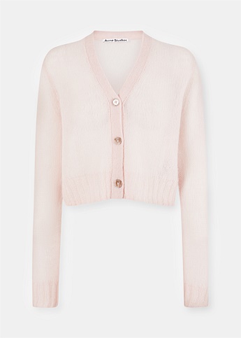 Pale Pink Mohair Cardigan