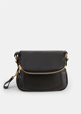 Black Leather Jennifer Mini Bag