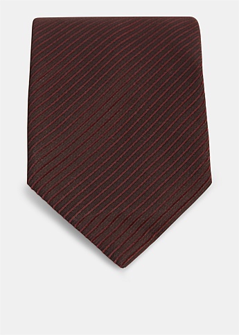 Red Stripe Silk Tie