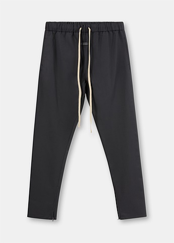Black Eternal Wool Nylon Slim Pants