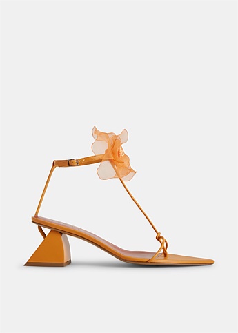 Orange Flower Heels