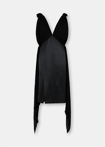 Black Knot Silk Dress
