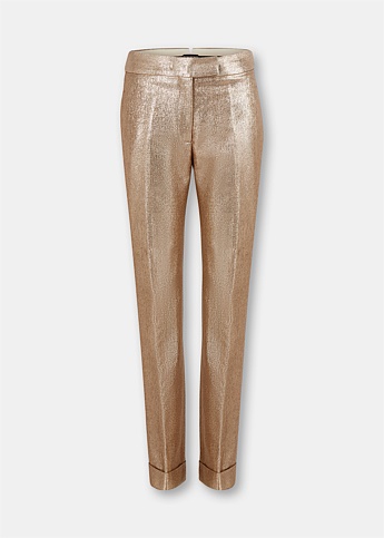 Gold Iredscent Tailored Pants