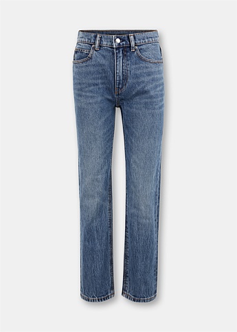 Indigo High Rise Stovepipe Jeans