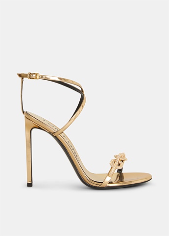 Gold Chain Ankle Wrap Sandals
