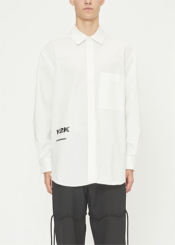 White Y2K Long Sleeve Shirt 