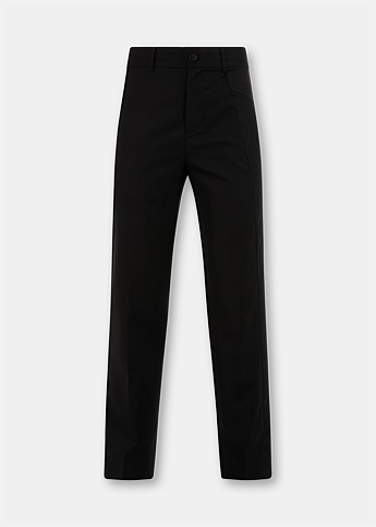 Black Deconstructed Trousers