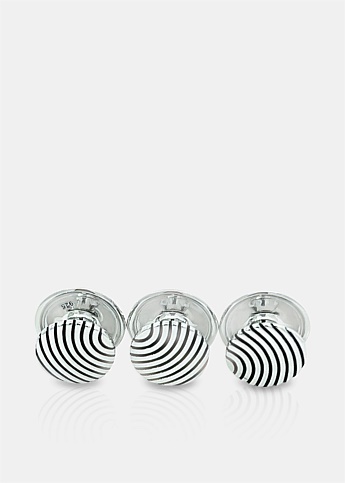 Silver Stripe Detail Buttons 