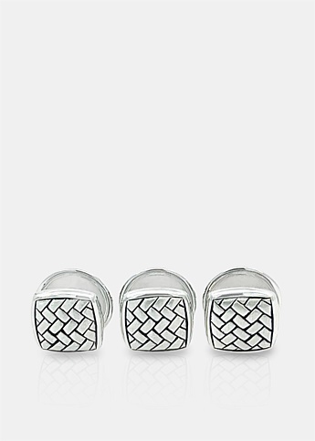 Silver Woven Detail Buttons