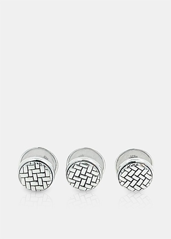 Silver Woven Detail Buttons
