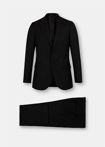 Black Norma Notched Lapel Suit