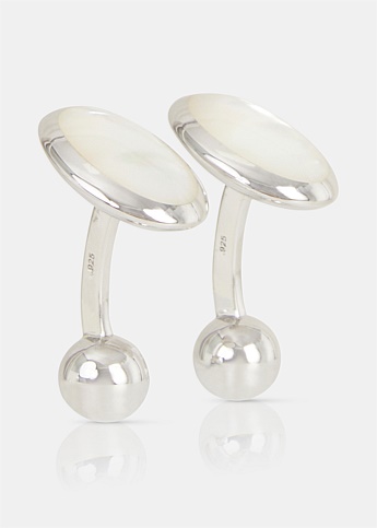 Silver Pearl Cufflinks 