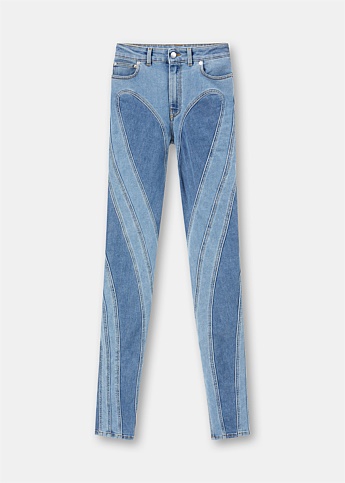 Light Blue Spiral Jeans