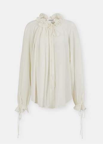 Vanilla Ruched Blouse