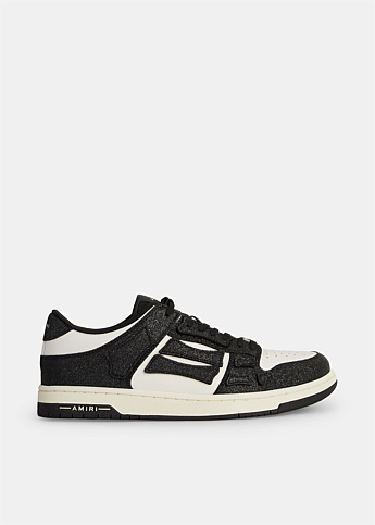 Black/White Crystal Skel Top Low Sneakers 