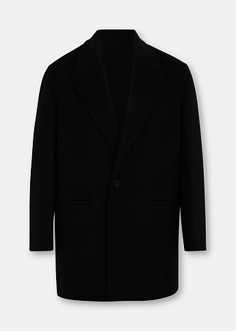 Black Relaxed Blazer Coat