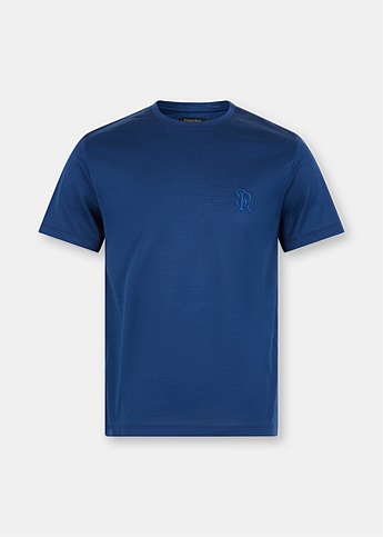 Blue Logo Embossed T-shirt