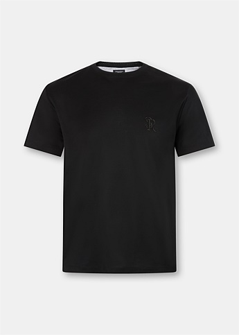 Black Logo Embossed T-shirt