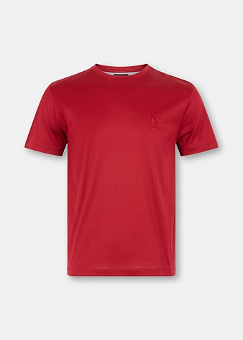 Red Logo Embossed T-shirt