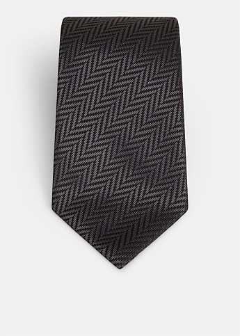 Dark Grey Pattern Tie