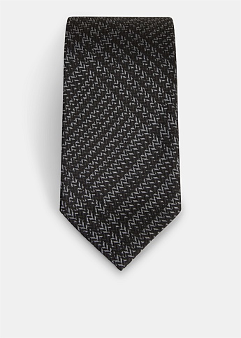Dark Grey Pattern Tie 