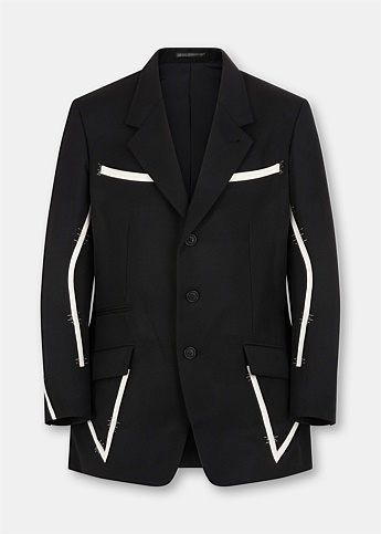 Black & White Zig 3 Button Jacket