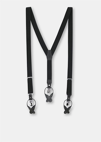 Black Clip/Hook On Suspenders
