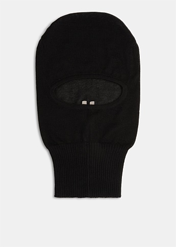 Black Knit Cashmere Ski Mask