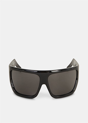 Black Shiny Davis Sunglasses