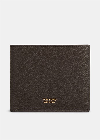 Chocolate Grain Leather Bifold Wallet