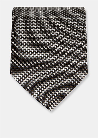 White Pattern Tie