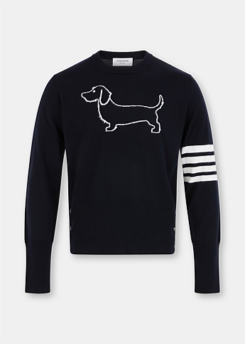 Navy Hector Crew Knit Sweater