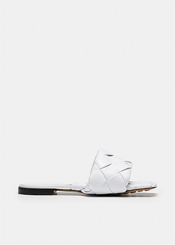 Lido White Woven Leather Sandal