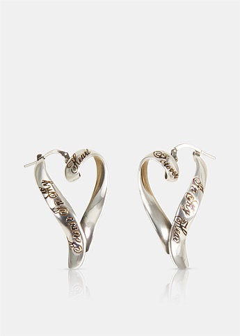 Antique Silver Heart Earrings