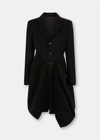 Black Long Single Breasted Jacket