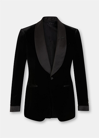 Black Evening Shelton Velvet Jacket