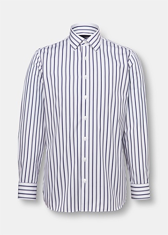 Cotton Blue Stripe Shirt